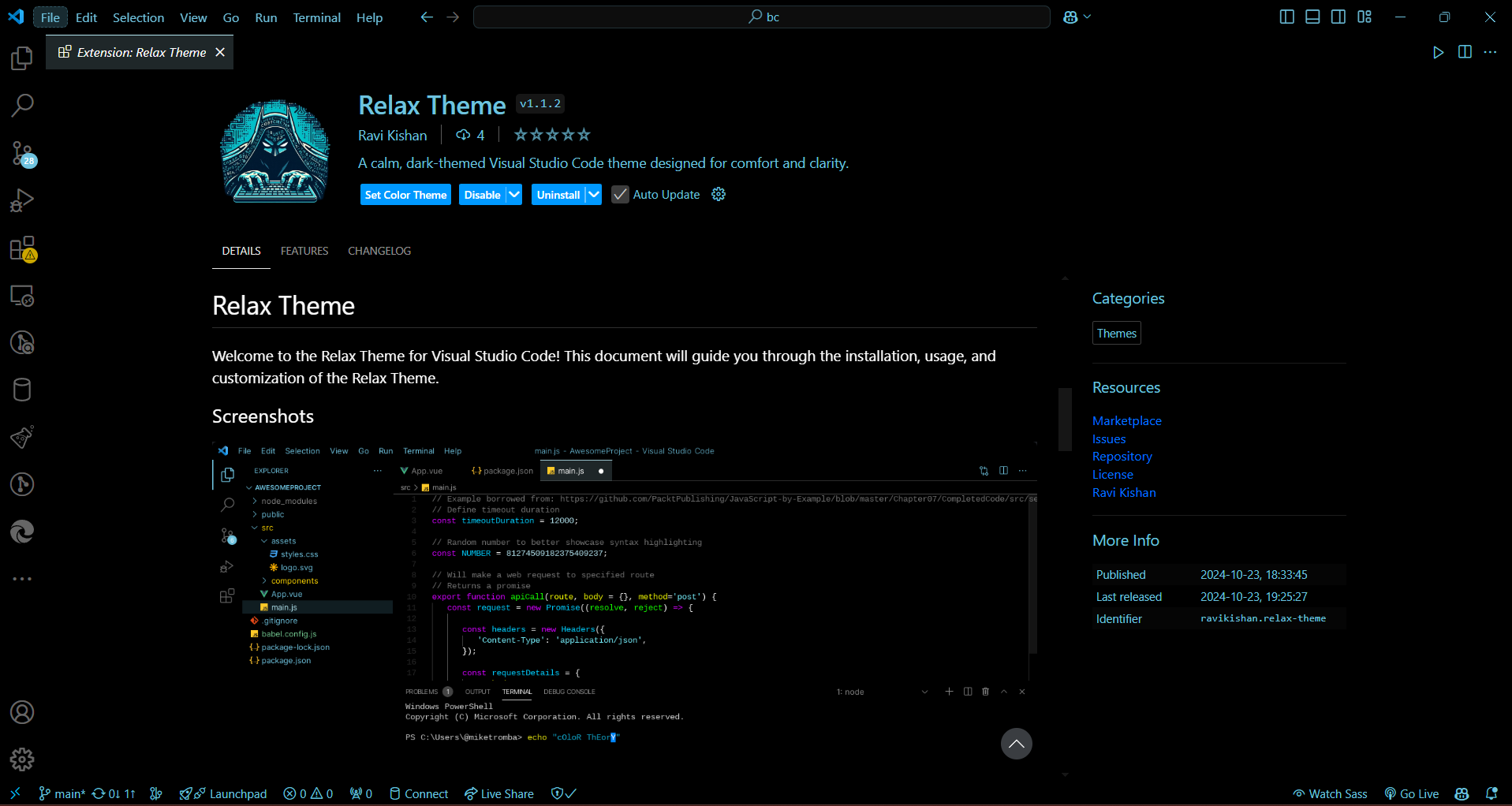 Relax Theme
